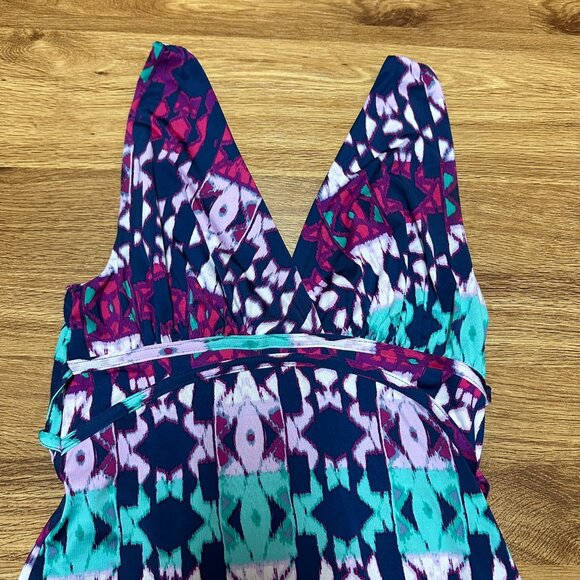 Charlotte Russe - Women's Sleeveless Blue, Purple, and White Maxi Dress - Size S - Picture 2 of 8